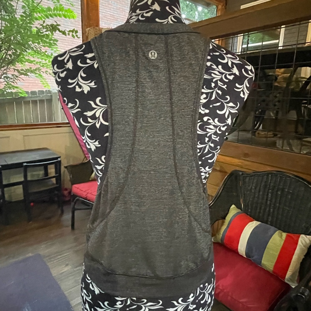 Lululemon Pace Perfect Tank Heathered Black / Black - Picture 3 of 7